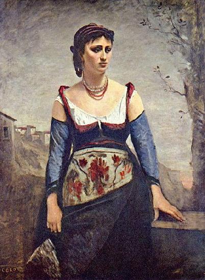 Jean-Baptiste-Camille Corot Agostina, die Italienerin France oil painting art